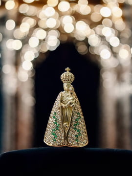 Pingente Ouro Nossa Senhora de Nazaré Círio AJFLP001