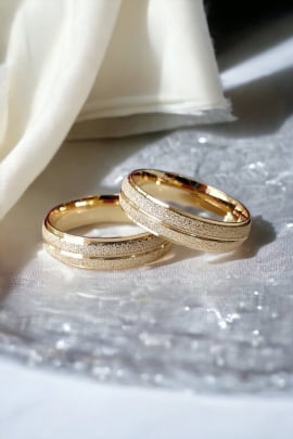 Aliança de casamento em ouro 18K 750 Eternize