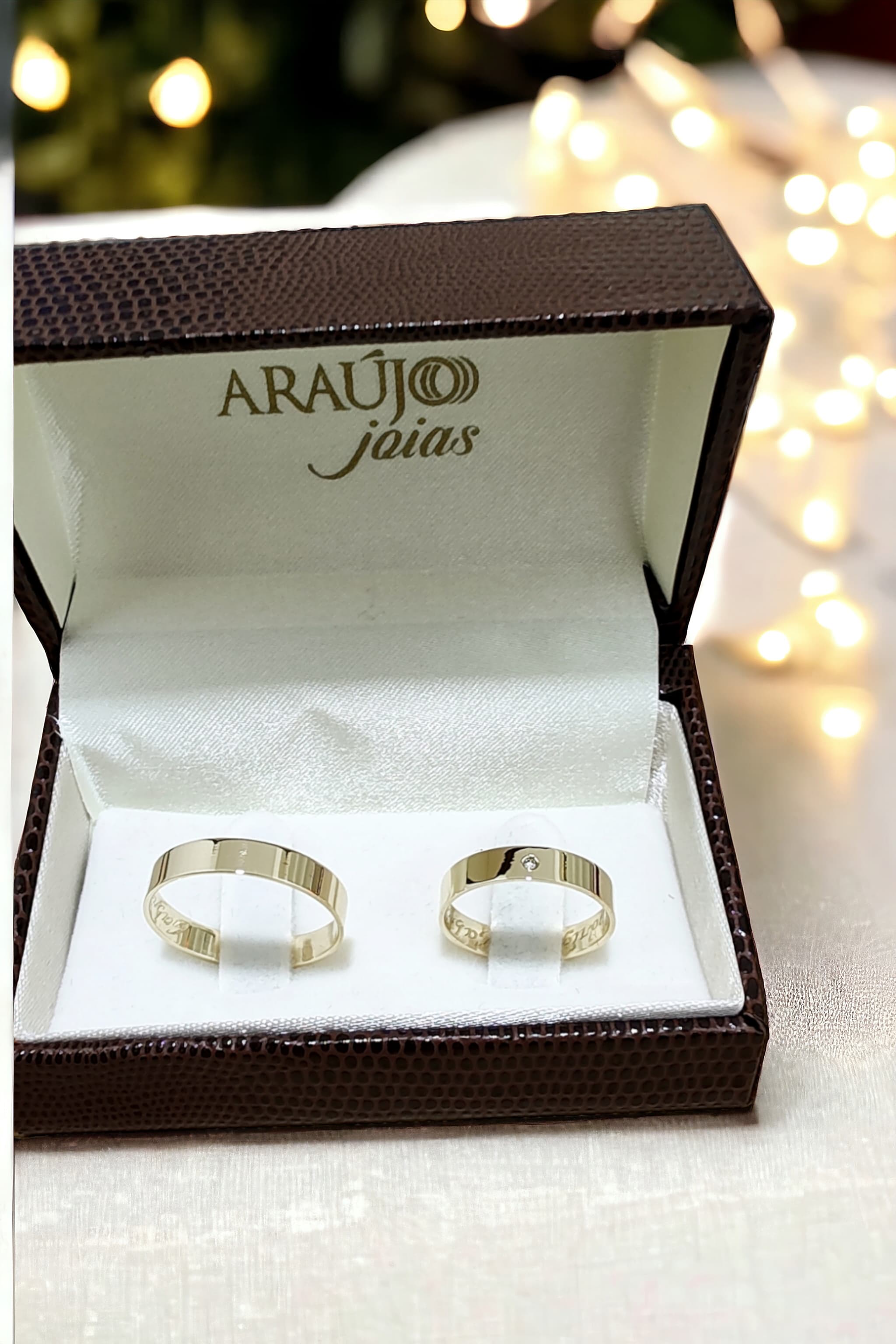 Par Aliança Casamento em Ouro 18k (750) 9mm